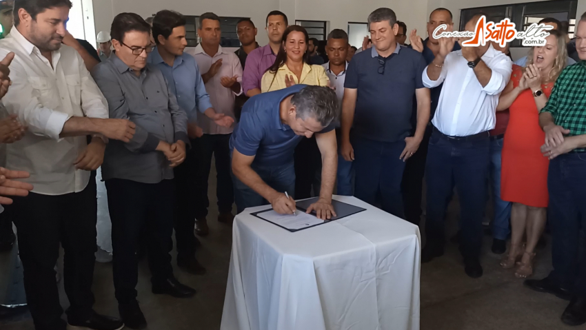 Dep. Valmir Moretto e Gov. Mauro Mendes inauguram obras em Nova Lacerda, o município já recebeu mais de 19 milhões de investimento na gestão atual