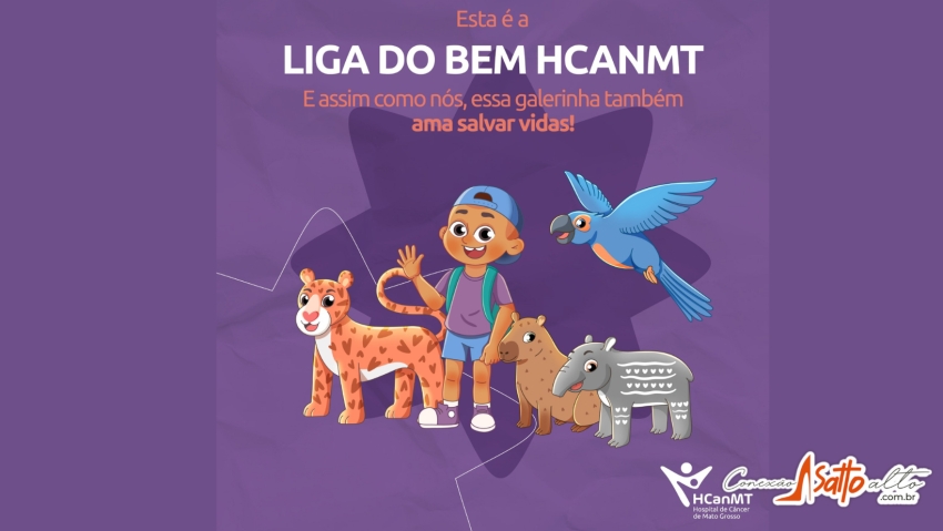 Hospital de Câncer de MT apresenta novos mascotes em defesa da vida