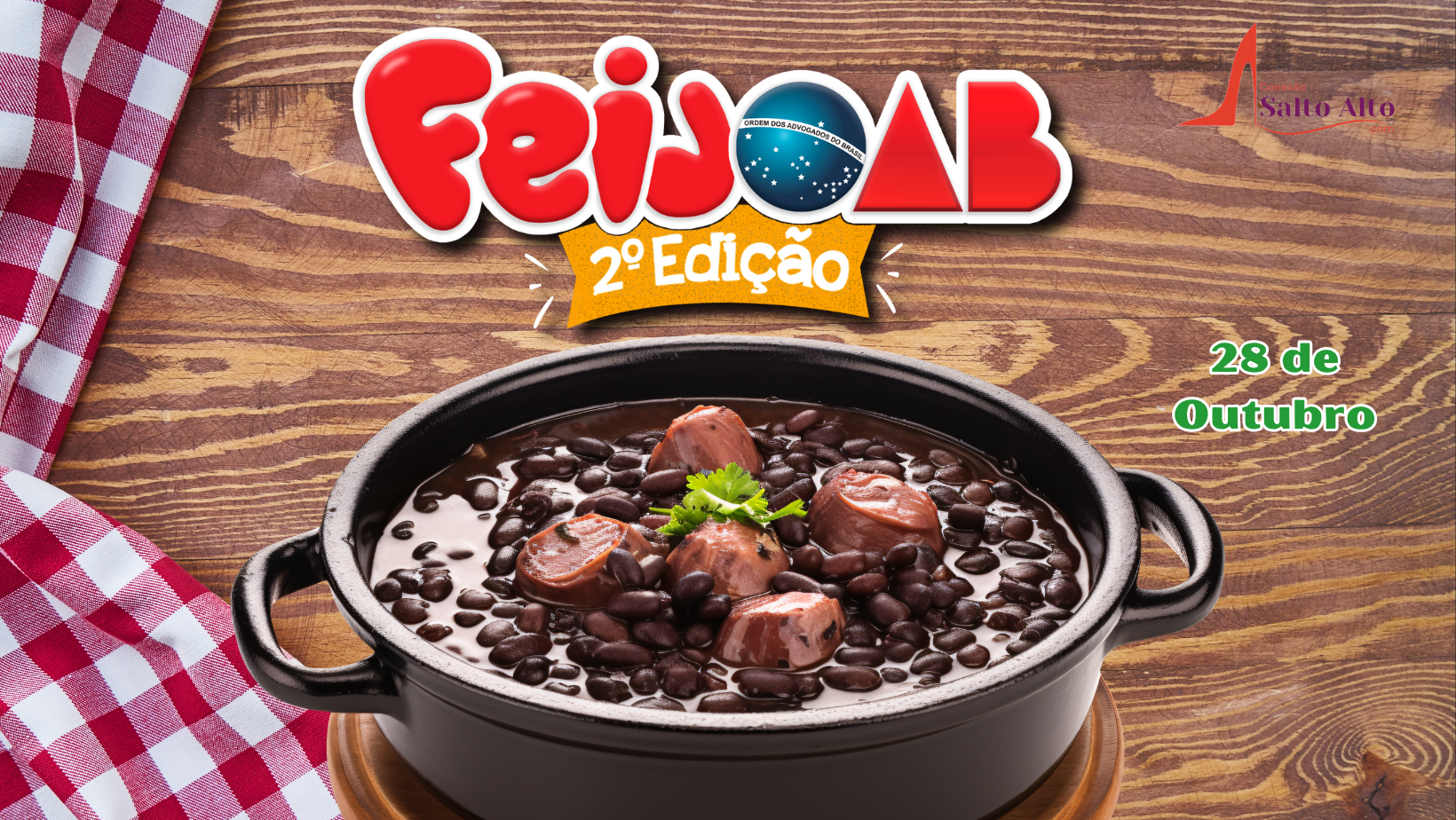 28 de Outubro acontecerá a 2º Edição da Feijoada da OAB