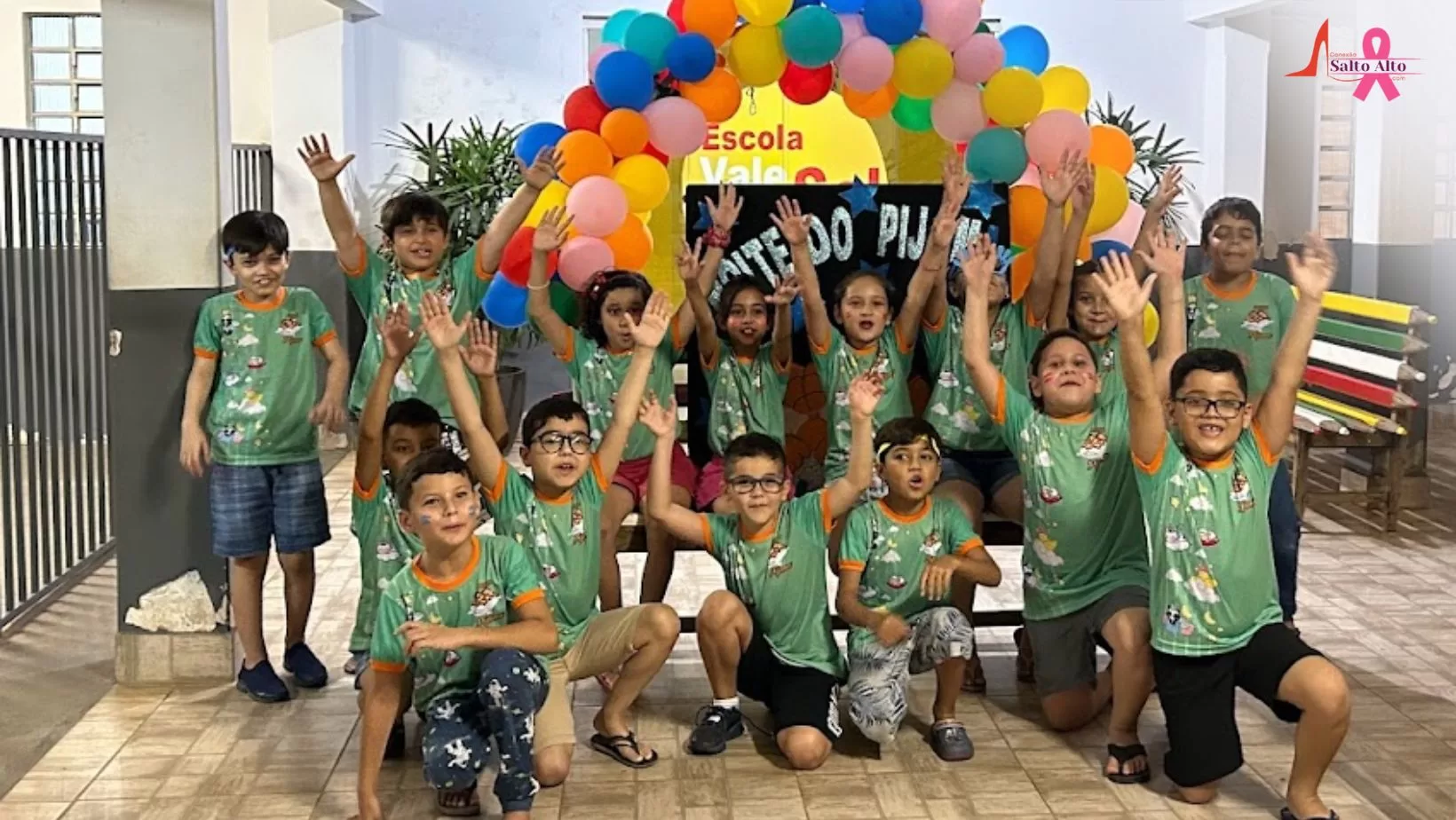 Noite do Pijama é sucesso entre as crianças da Escola Vale do Sol