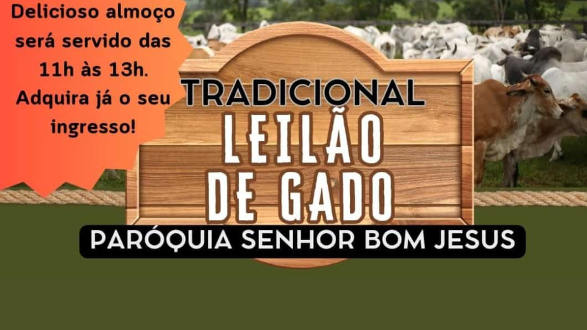 União e Generosidade: leilão de gado beneficente da Paróquia Senhor Bom Jesus